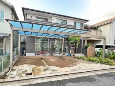 施工例 カーポート 三協スカイリード横2台