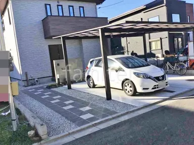 施工例 新築シンプル オープン外構