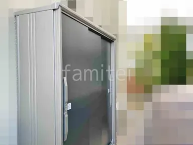 施工例 目隠しフェンス塀 物置