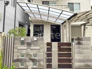 施工例 カーポート テラス屋根 目隠しフェンス