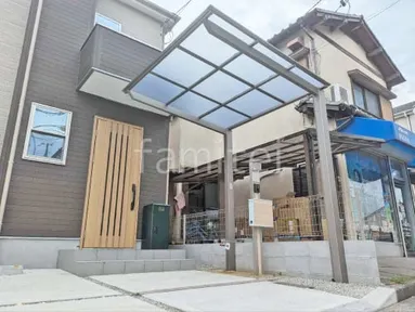 施工例 自転車バイク屋根 LIXILネスカF