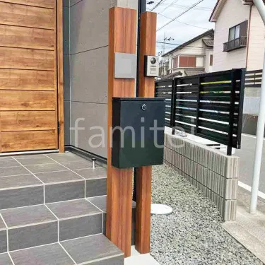 『角柱』を門柱にするとこんなにおしゃれに♪