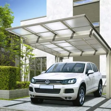 後方支持カーポート!YKKAP エフルージュEX FIRST 1台用【外構・リフォーム工事】