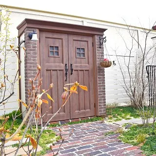 可愛いすぎる南欧風おしゃれ物置☆ディーズガーデン「カンナ」