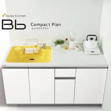 ミニキッチンなのにシンク・作業スペースが広いんです♪