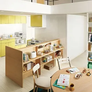 ダイニング側に使い勝手のいいギャラリースペース*:・。