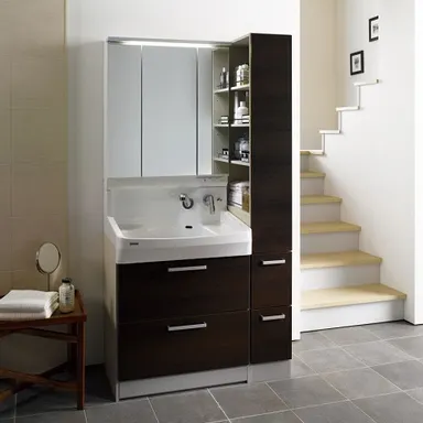 水ハネ、水タレ、気にならない♪大型ボールの洗面台