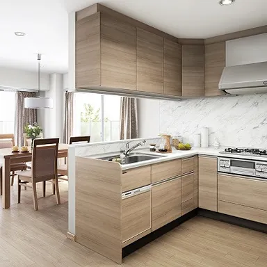 リフォーム向き♪間口1cm刻みで調整できるシステムキッチン