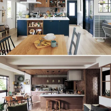 取っ手も選べるヴィンテージ風なキッチン