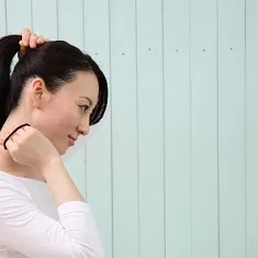 洗面ボウルに髪の毛が貼り付く問題