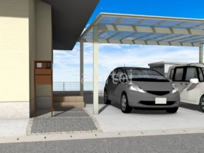 機能門柱　洗出し