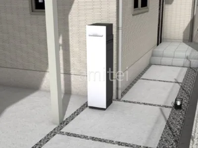 宅配ボックス付き機能門柱