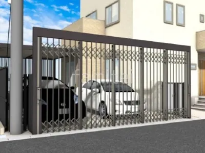 高級感のあるテラス屋根と伸縮ゲートで外構リフォーム工事