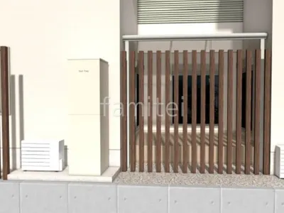 角柱　タイルデッキ　テラス屋根