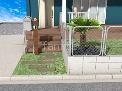 大きなウッドデッキでアウトドア空間を楽しむ新築ナチュラル オープン外構