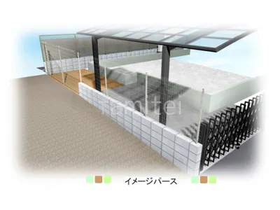 メッシュフェンスで開放感のある境界まわりリフォーム