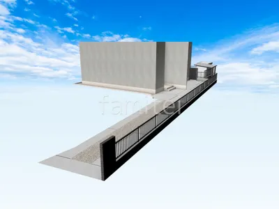 土間コンクリートの駐車場が使いやすい新築シンプル オープン外構
