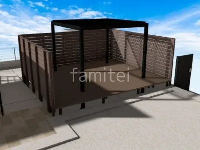 ウッドデッキ 1階用テラス屋根