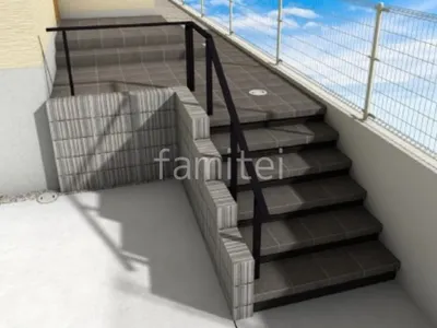 手すり 浮遊階段