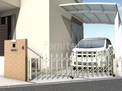 伸縮ゲートで車を守る車庫まわりリフォーム