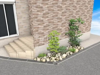 ロックガーデンと植栽で緑豊かな外構リフォーム