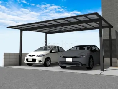 カーポートと土間コンクリートで利便性を向上した車庫まわりリフォーム