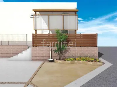 1階用テラス屋根 前面パネル 花壇