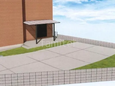 土間コンクリートとタイルデッキで外構リフォーム工事