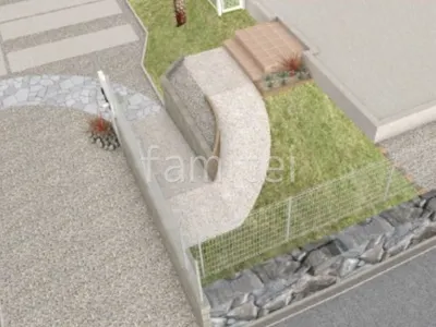 スロープ　洗出し