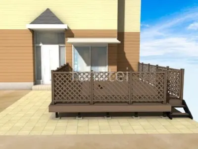 ウッドデッキと日除けで安らぐお庭リフォーム工事