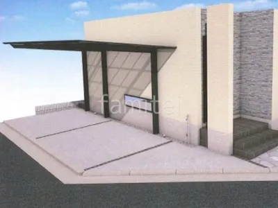 1.5台用カーポート　土間コンクリート