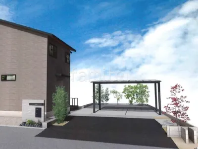 手すりを付けたタイルデッキが安心感のある外構リフォーム工事