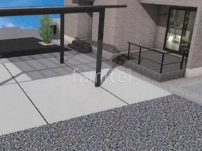 タイルデッキ　手すり