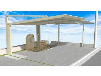 後方支持カーポートがかっこいい外構リフォーム工事