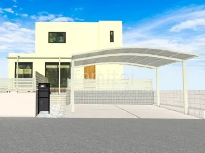 テラス屋根とウッドデッキで快適な新築ベーシック オープン外構