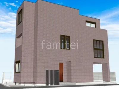 フレームフェンスがおしゃれな新築ベーシック オープン外構