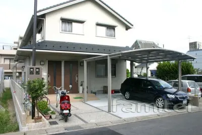 カーポート 新日軽　ファインポートワイドR　境界フェンス