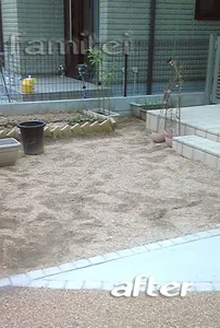 花壇施工後