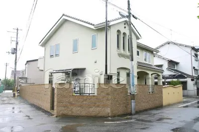角地　化粧ブロック塀