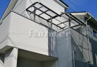 ベランダ屋根 レギュラーテラス屋根2階×2 物干し