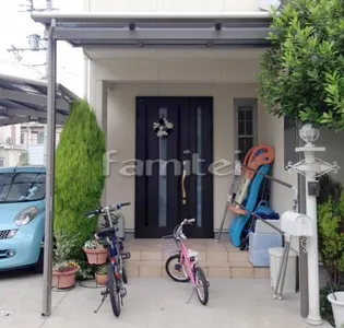 自転車バイク屋根 LIXILリクシル ライザーテラス2(スピーネ) TOSTEMトステム 1階用 F型フラット屋根