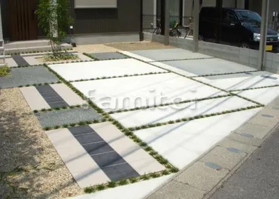 車庫土間コンクリート 草目地