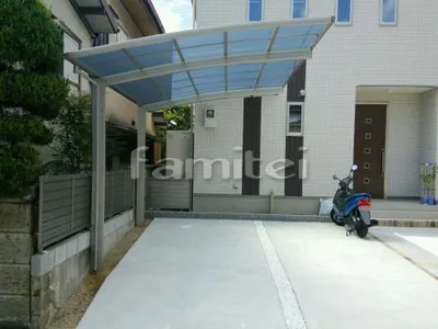 カーポート YKKAP レイナポートグラン 1台用(単棟) R型アール屋根