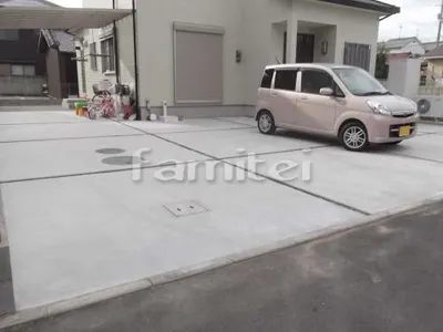 駐車場 土間コンクリート 砂利目地