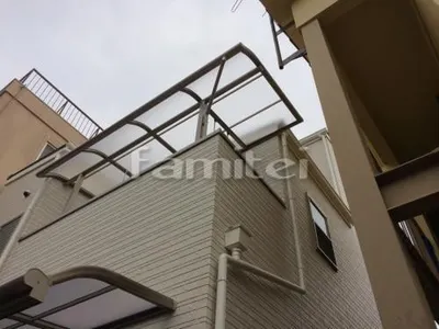 ベランダ屋根 レギュラーテラス屋根 2階用 R型アール屋根 物干し