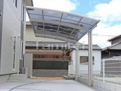 カーポート YKKAP レイナポートグラン 1台用(単棟) R型アール屋根