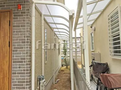自転車バイク屋根 レギュラーテラス屋根 1階用 R型アール屋根