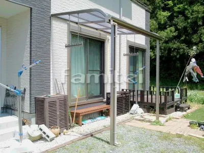 雨除け屋根 レギュラーテラス屋根 1階用 R型アール屋根 物干し