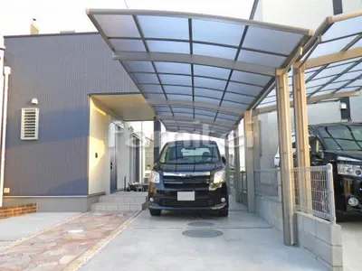 カーポート プライスポート 縦2台用(縦連棟) R型アール屋根