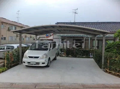 カーポート LIXILリクシル カーブポートシグマ3 TOSTEMトステム 横2台用(ワイド ツイン) R型アール屋根